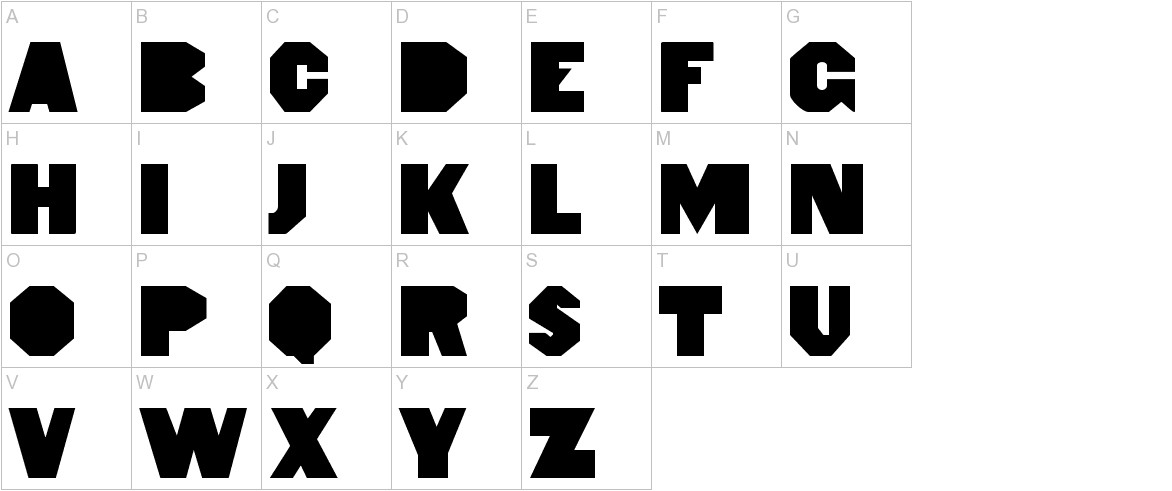 HeptagonFrench Limited Free Edition uppercase