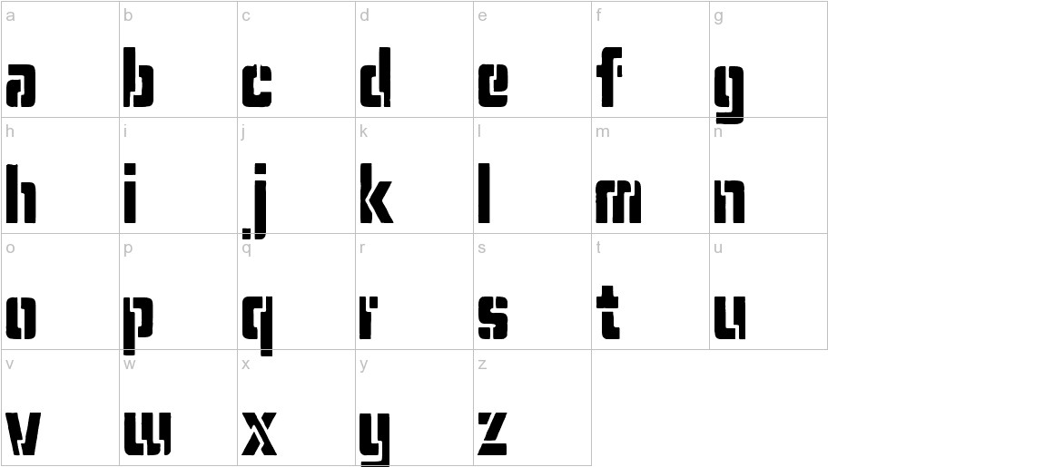 Karen Stencil lowercase