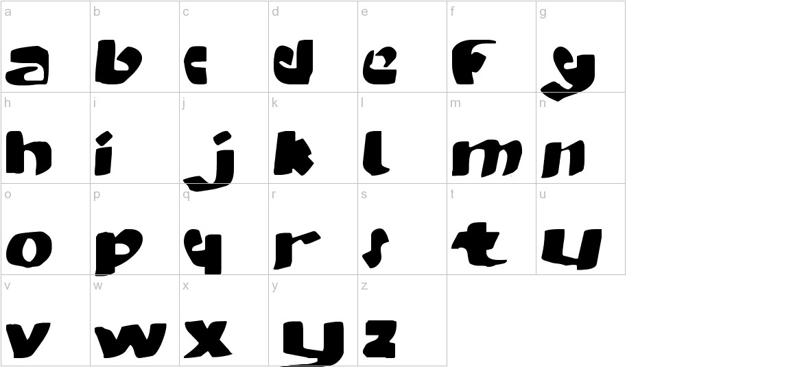 MODERN hand fraktur lowercase