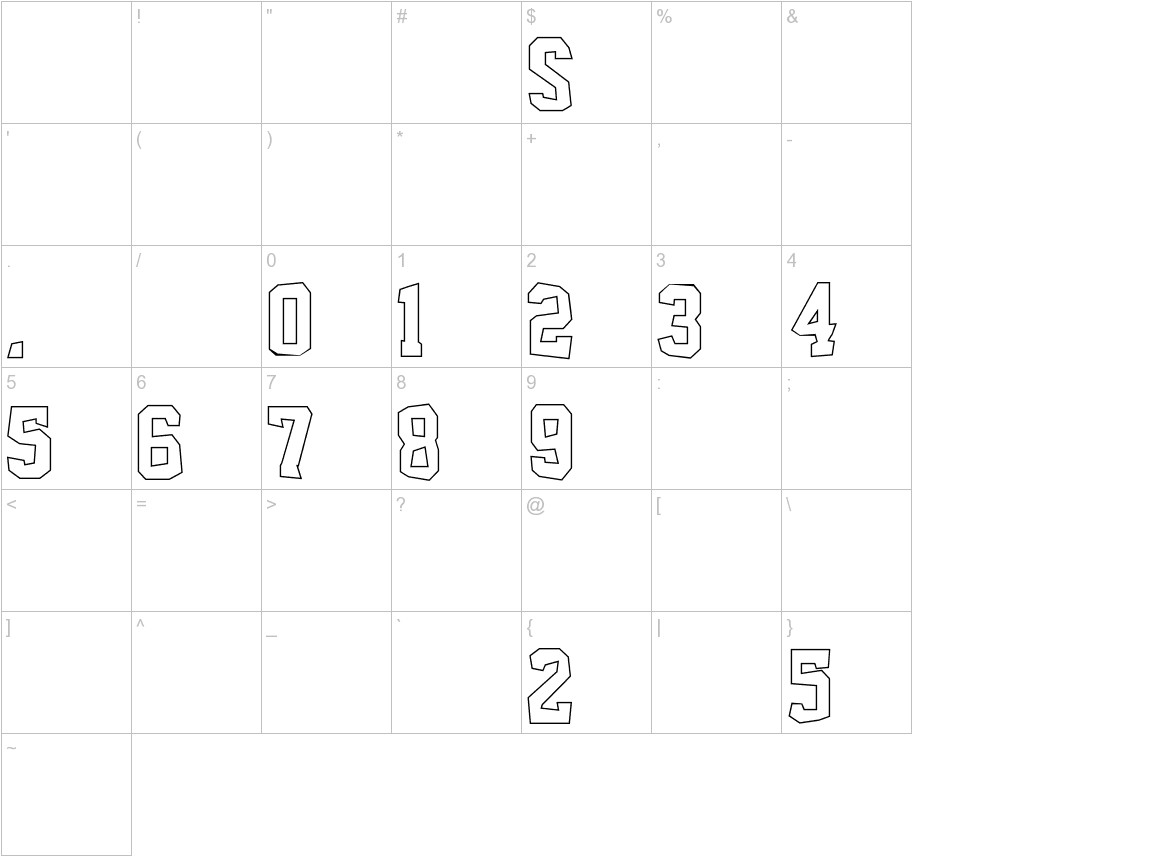 Outcast M54 characters