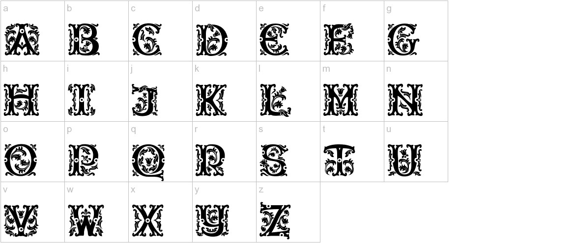 Beauty Initials lowercase