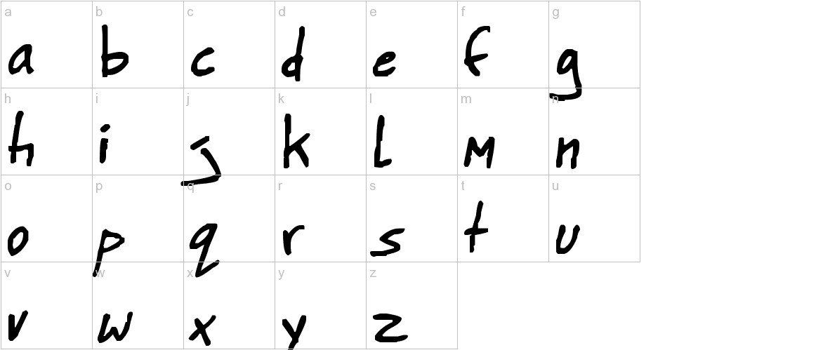 BigHonk handwriting lowercase