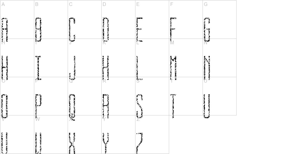 BUS STOP WORN uppercase