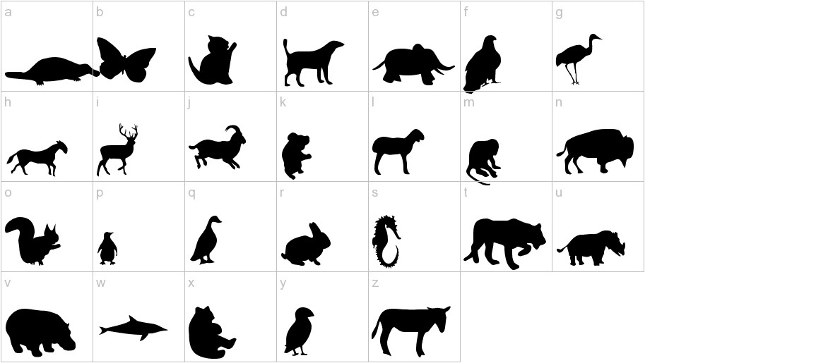 Download Animals Dingbat Urbanfonts Com Yellowimages Mockups