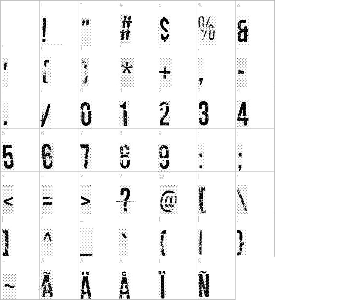 Crash test dummy Font