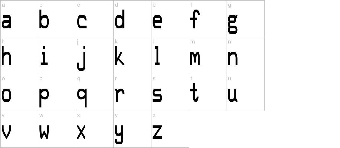 DEC Terminal Modern lowercase