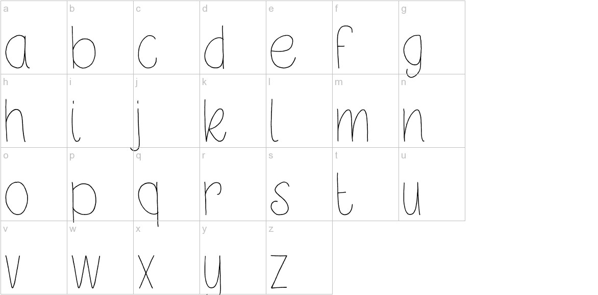 DK Petit Oiseau lowercase