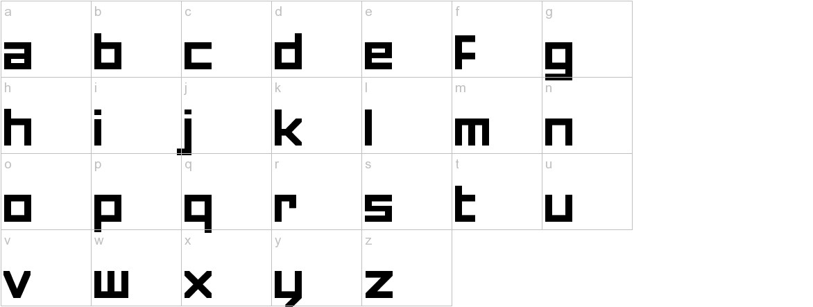 FORCED SQUARE lowercase