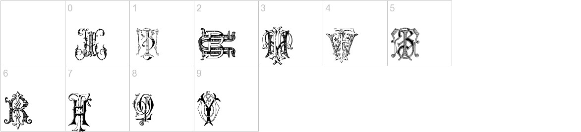 Intellecta Monograms Random Samples Two characters