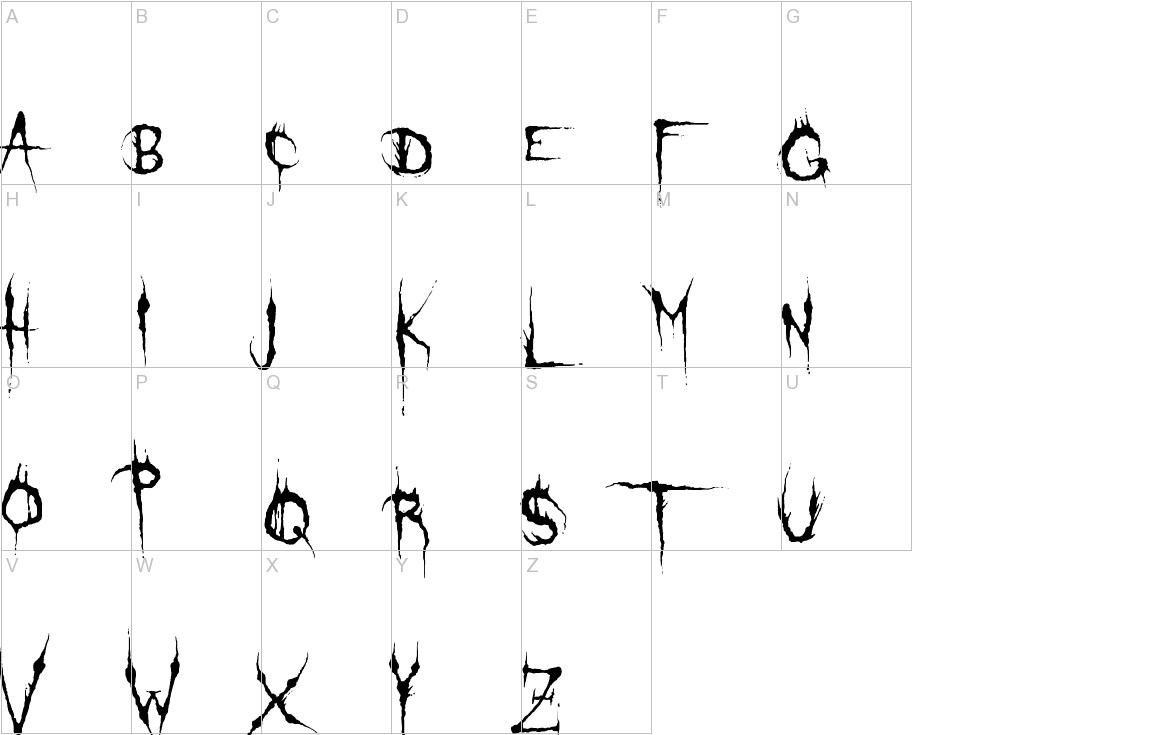 Klinge Death Brush uppercase