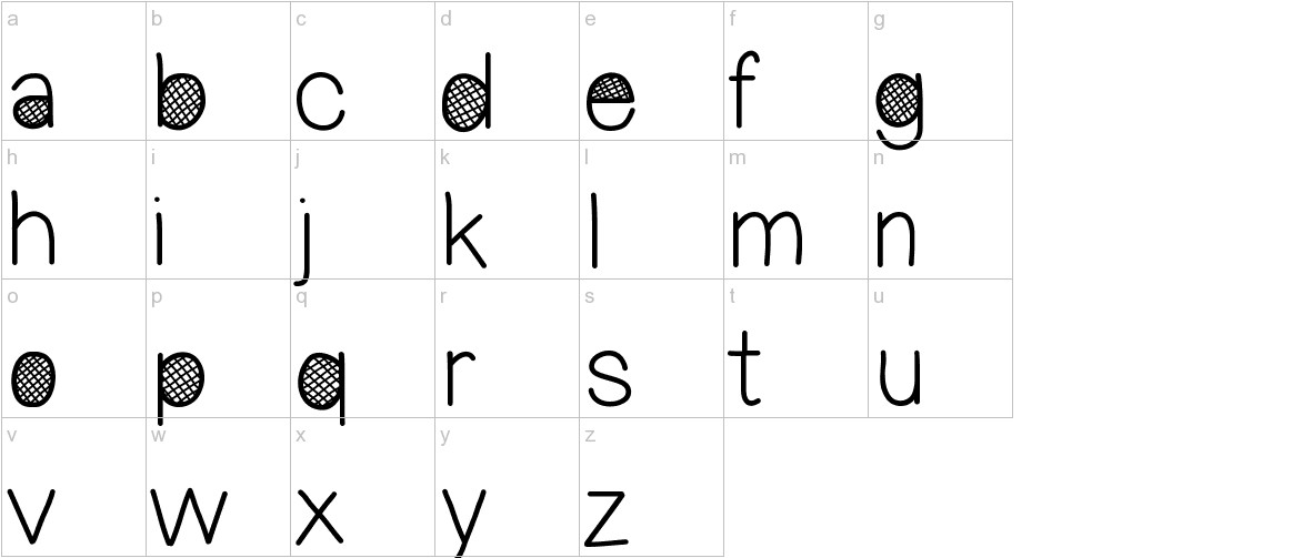 MixCrosshatch lowercase