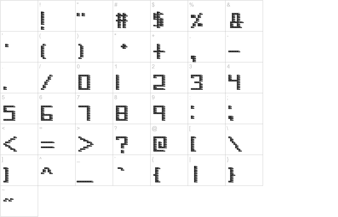 Pinstripe Bitmap Font