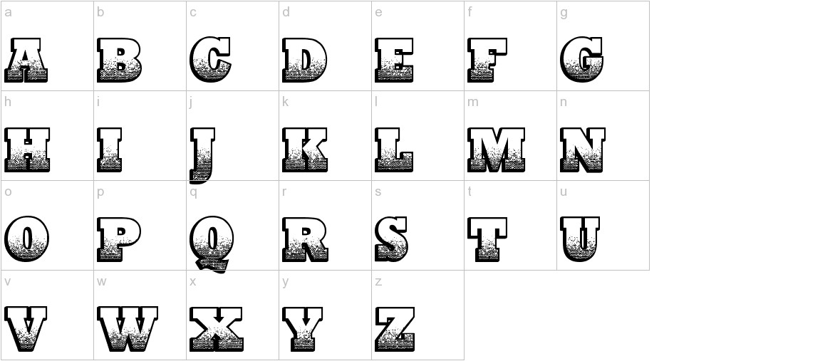 Print Oldyz lowercase