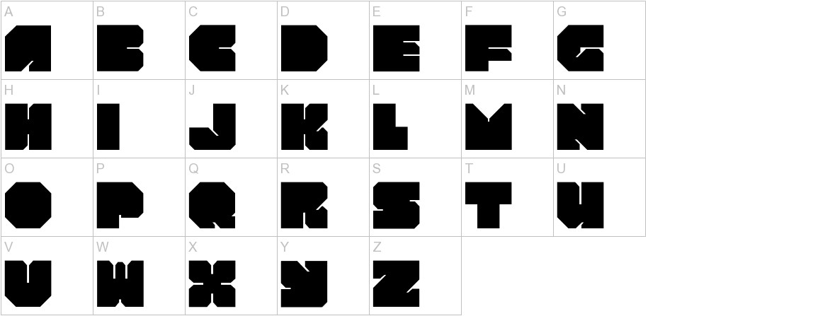 ROTORblock Chamfer uppercase