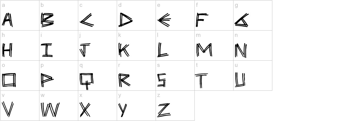 twostick lowercase