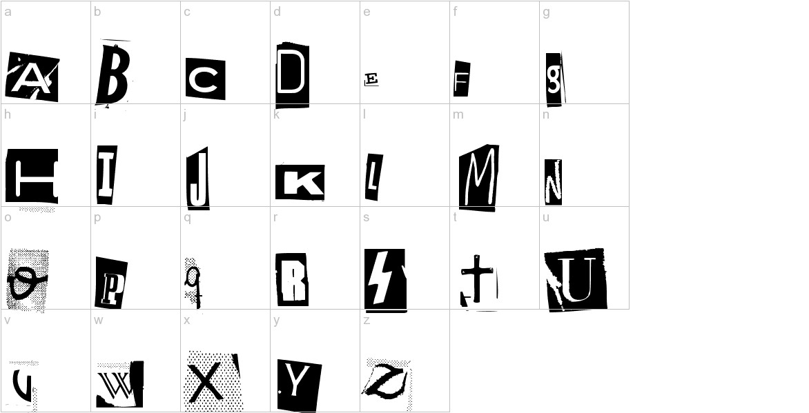 Woodcutter Anonymous lowercase