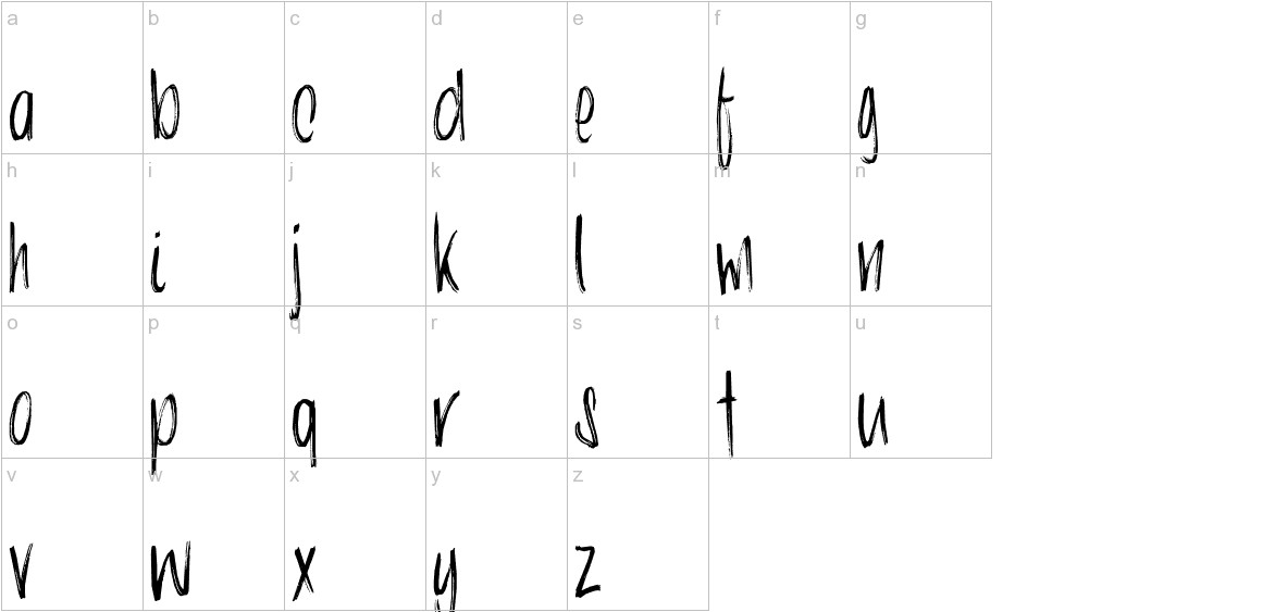 DK Chocolatte Regular lowercase