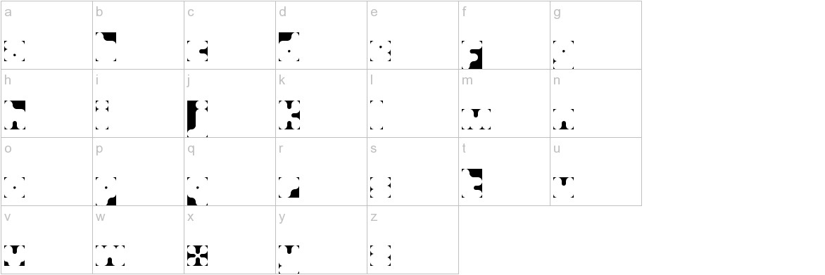 Squarescribed Regular lowercase