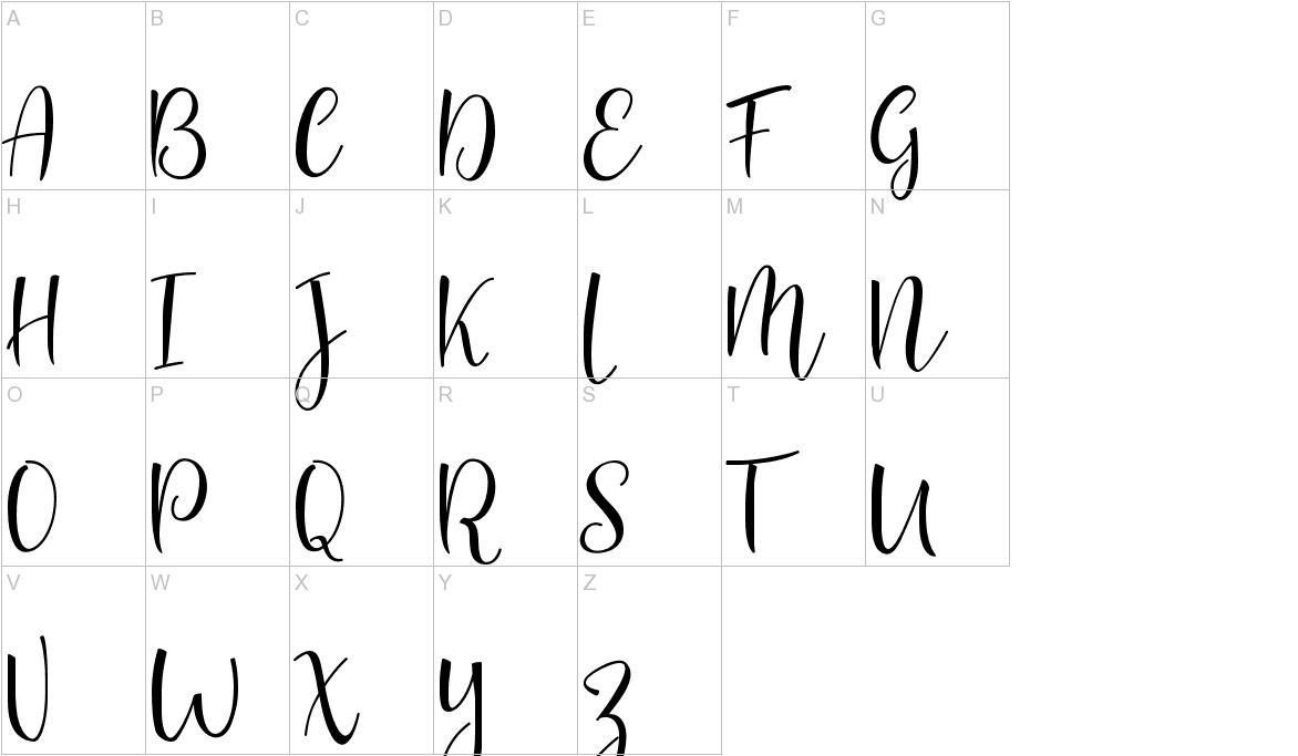 Sanies Script uppercase