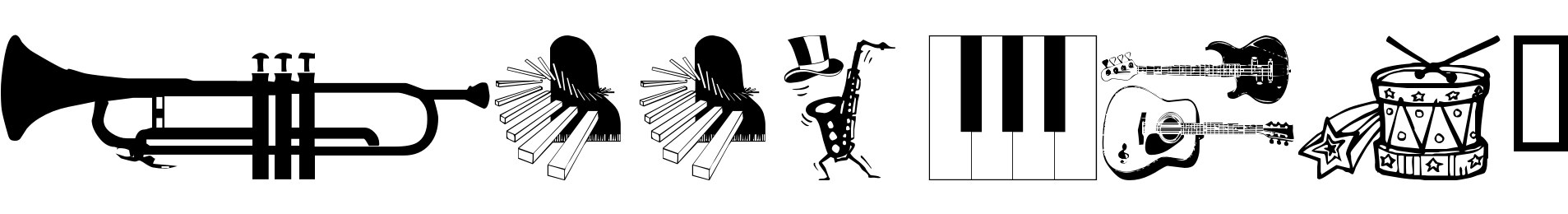 Download Free Music Dingbats Urban Fonts SVG Cut Files