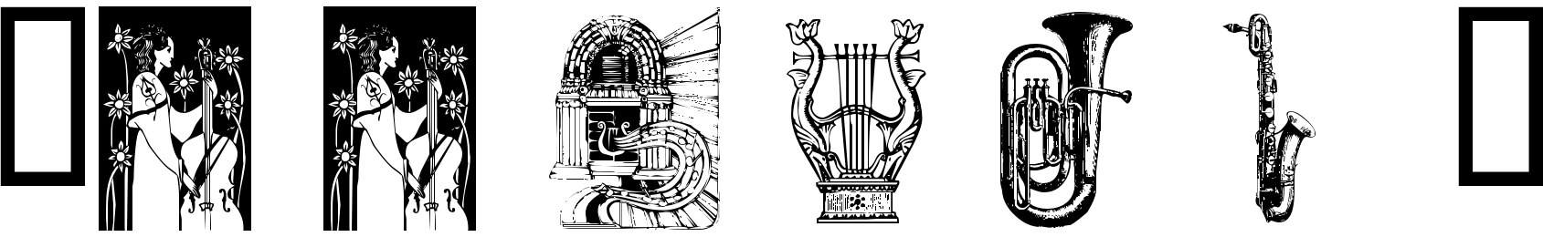 Download Free Music Dingbats Urban Fonts SVG Cut Files