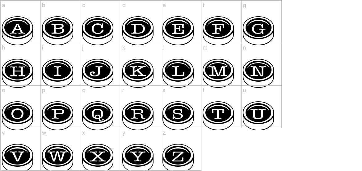 Typewriter_keys Font